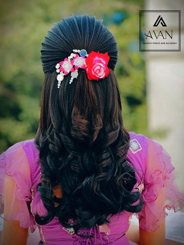 Makeup and hairstyle look by Avan Makeup Studio & Academy, Hyderabad
